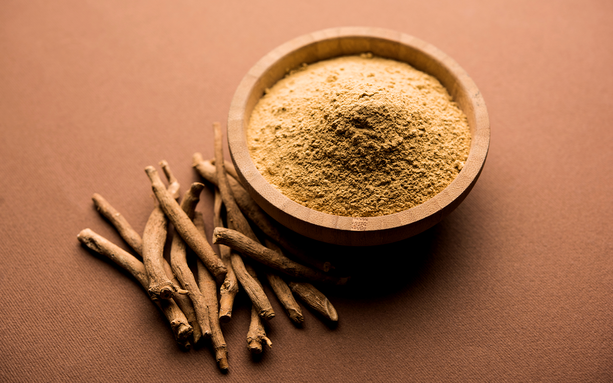 Ashwaganda Herbs In Bowl