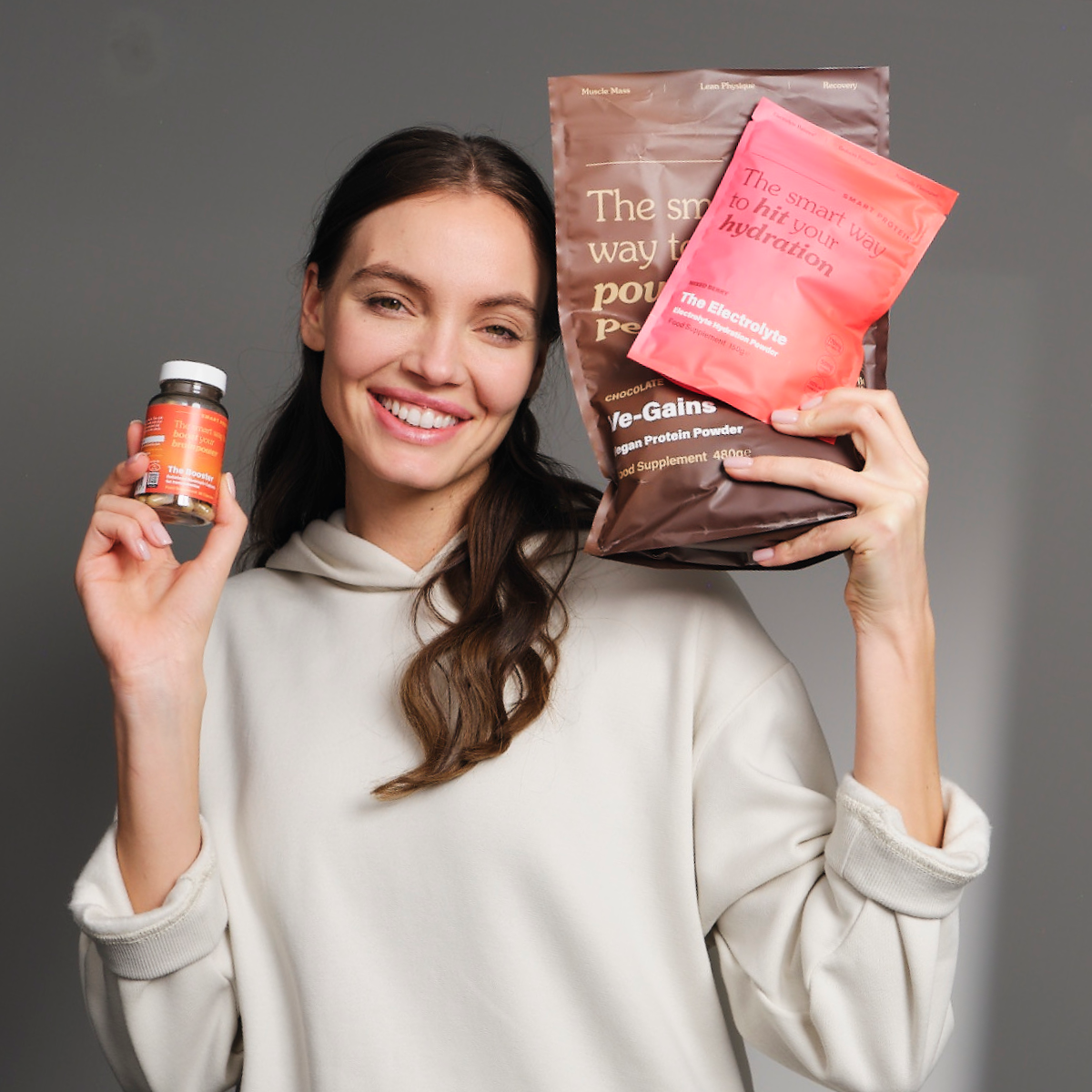 The Active Vegan Smart Start Kit and Lady Smiling